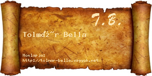 Tolmár Bella névjegykártya